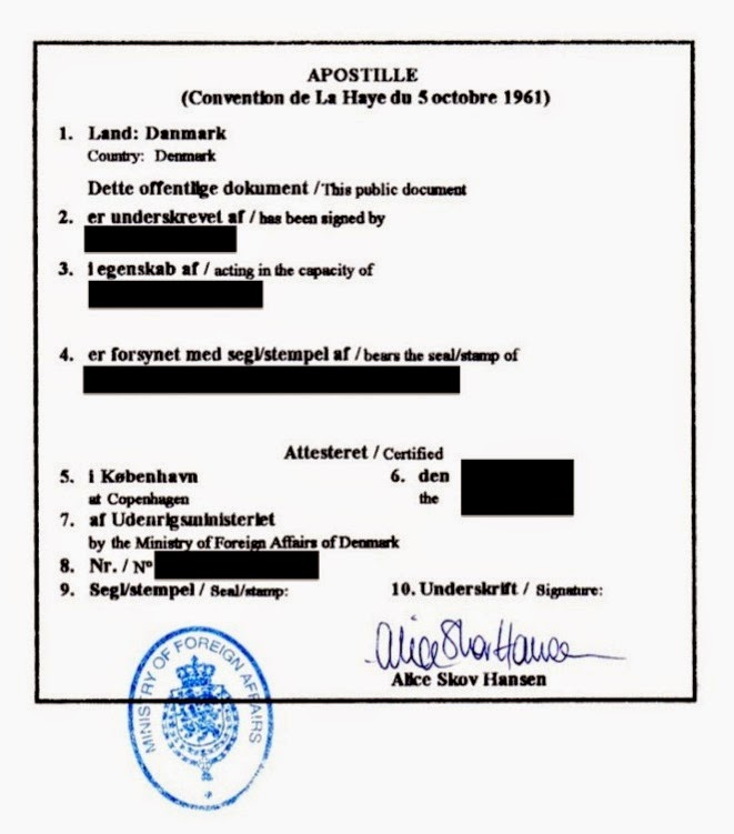 Apostille Denmark